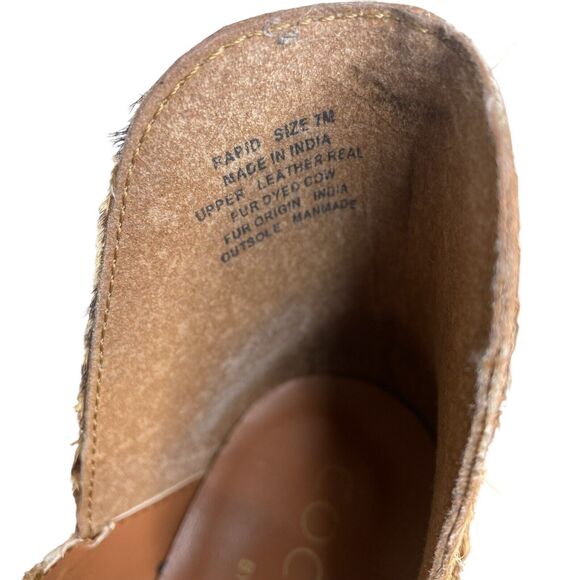 COCONUTS by Matisse Booties Size 7 Rapid Cow Hair Leather Ankle Boots Leopard - Picture 10 of 11